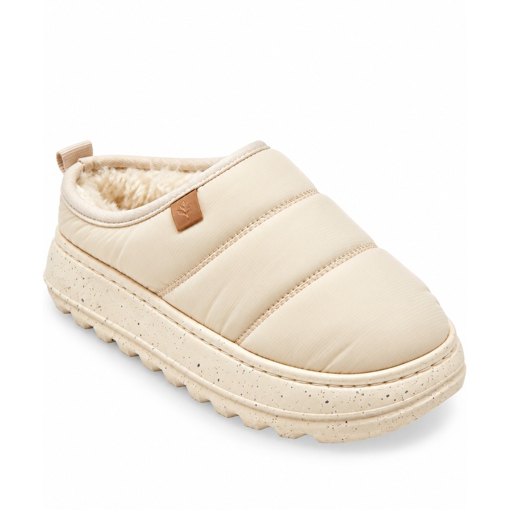 Cool Planet by Steve Madden Peak-P Puffy Mules Bone Recycled Nylon Women 10 NIB